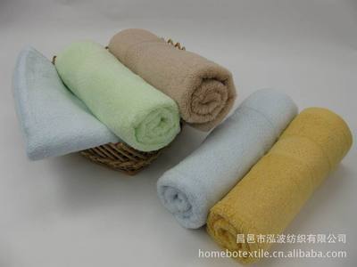 【供应优质内销竹纤维素色毛巾*毛圈部分100%竹纤维】价格,厂家,图片,毛巾,昌邑市泓波纺织-